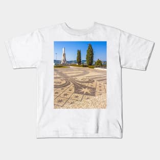 calçada portuguesa. portuguese stone paving. Empire Plaza. Lisbon Kids T-Shirt